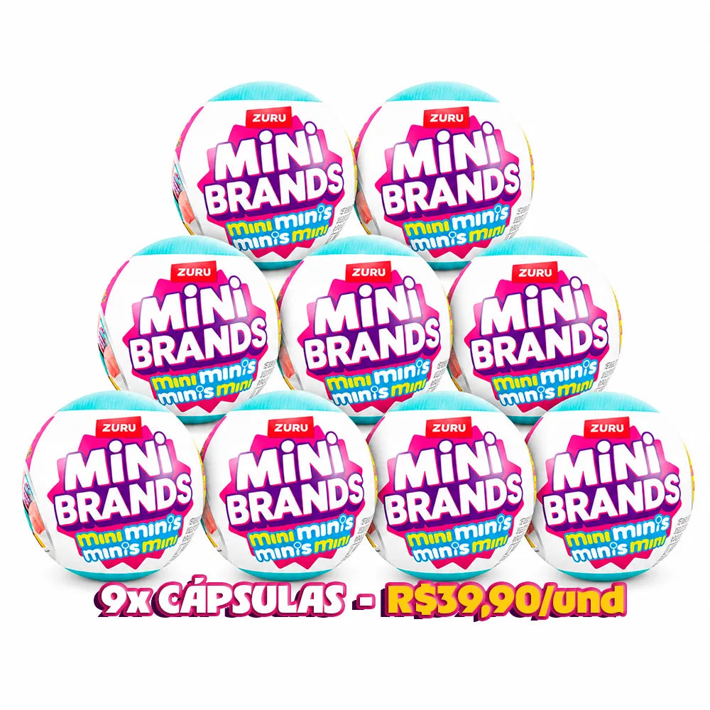 9x Cápsula Surpresa Mini Brands Mini Minis Fill The Fridge