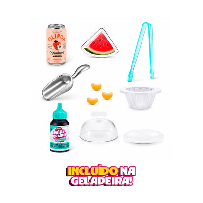 Kit Geladeirinha + 5x Cápsulas Surpresa Mini Brands Fill The Fridge